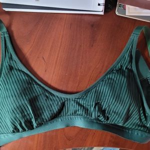 Aerie striped mesh scoop bralette size medium
